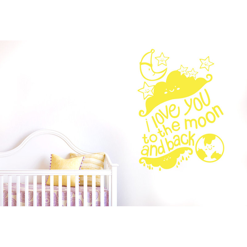 Wall Decal, Bright Yellow, Large