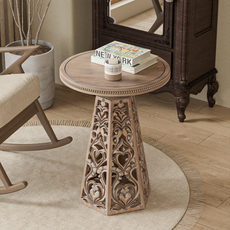 Table de bout Rustic, Bois naturel