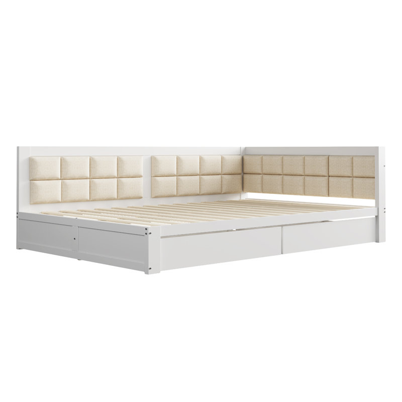 Bernardetta Upholstered Daybed, White