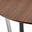 Mirjanka 5 Piece 48" Round Walnut Dining Table Set with Matte Black Iron and Light Gray Faux Leather