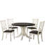 Chaises de salle à manger de style transitionnel, siège en bois massif blanc antique avec siège à coussin gris et sièges à dossier croisé, design pour la pièce