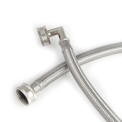 3/4 po Fip X 3/4 po Tuyau de machine à laver en acier inoxydable 6 pi Fip X