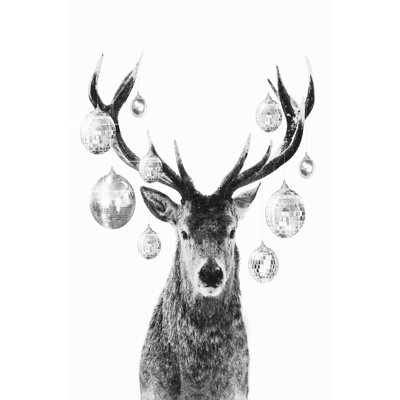Teaera Disco Deer I by Victoria Barnes - Wrapped Canvas Print