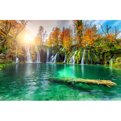 Waterfalls In Plitvice National Park, Croatia - Wrapped Canvas Print