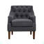 Chaise d'appoint avec capitonnage à boutons et tissu d'ameublement de salon moderne-1145557544