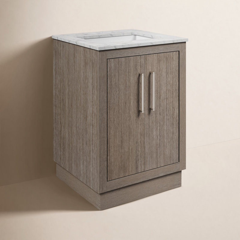 Ensemble de meuble-lavabo simple 24 po Kamila, Chrome