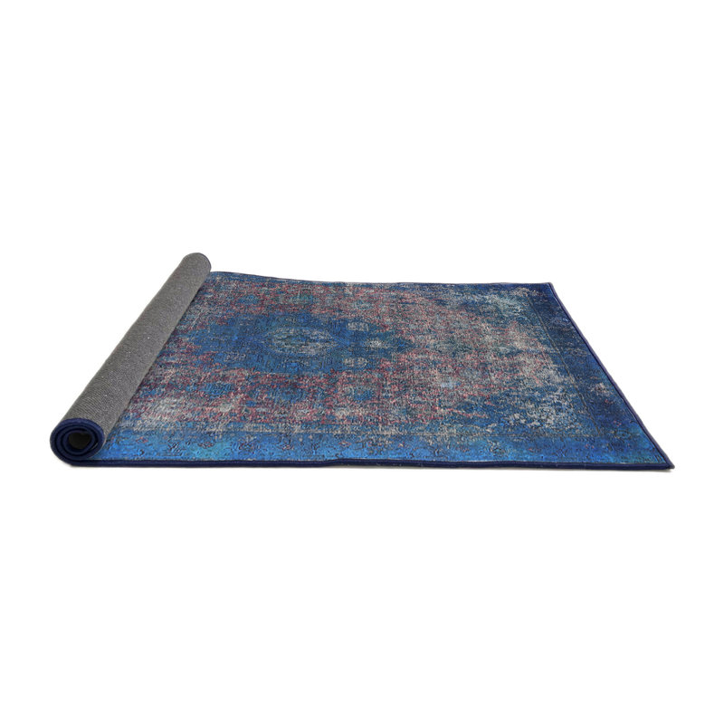 Tapis oriental bleu, Rond 8 pi
