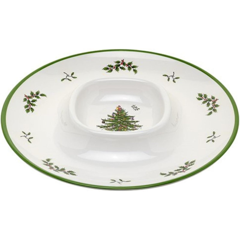 Christmas Tree Melamine Chip and Dip Platter