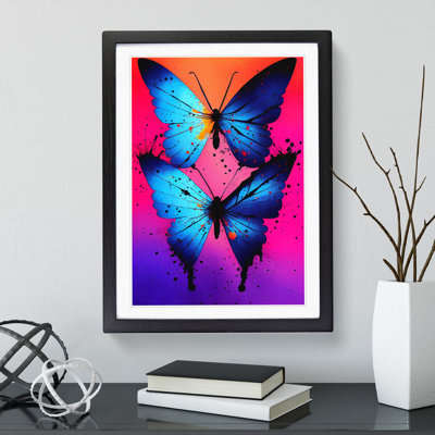 Butterflies With Dripping Paint No.2 - Print