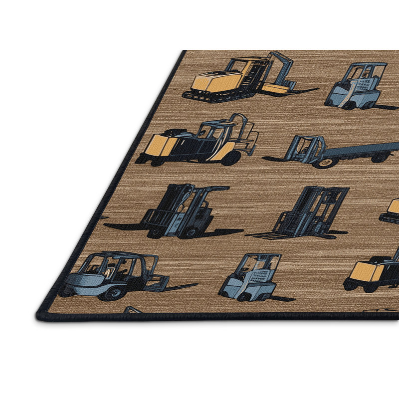 Tapis de transport brun lavable à la machine, Tapis de couloir 2 pi x 4 pi