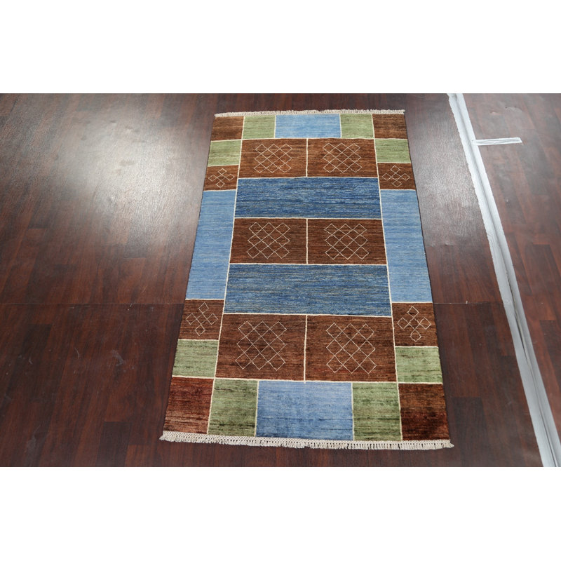 Geometric Gabbeh  Oriental Area Rug 4x6