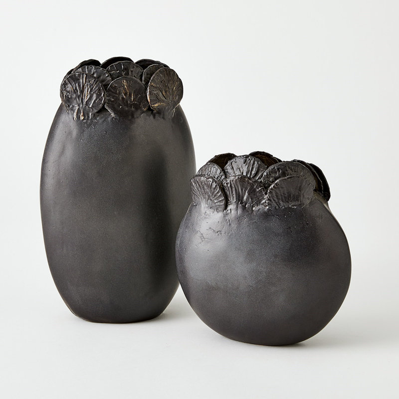 Stoneware Table Vase, Black