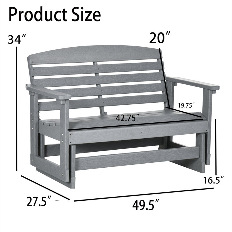 Banc d'extérieur en bois Hermas