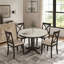 Ensemble table et chaises de salle à manger 5 pièces pour 4 personnes, avec table en bois massif et 4 chaises pour la cuisine-598828171-598828169