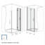 Porte de douche pliante de 33 à 32 po x 72 po, verre trempé de 1/4 po (6 mm), cadre en aluminium noir mat, film antidéflagrant