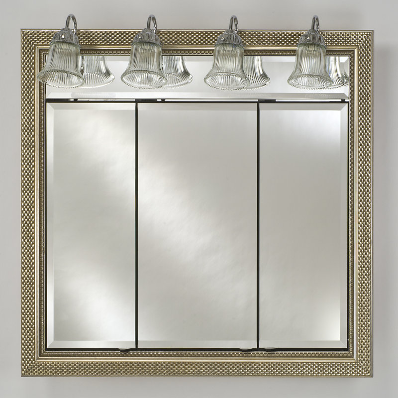 Miroir biseauté Holdrege, Argent élégance, H 16 po l 22 po