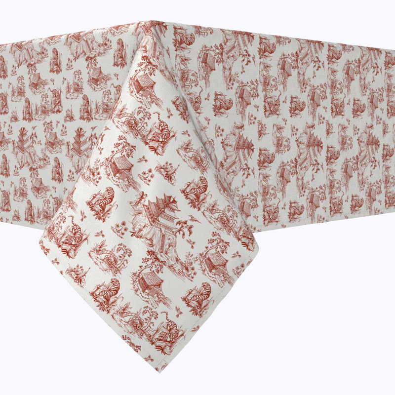 Rectangular Tablecloth, 100% Cotton, Floral 188, 120" x 52"