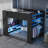 Wood Bed With Height-Adjustable Desk,Wardrobe,Ample Storage Space,And RGB Light-1379693550