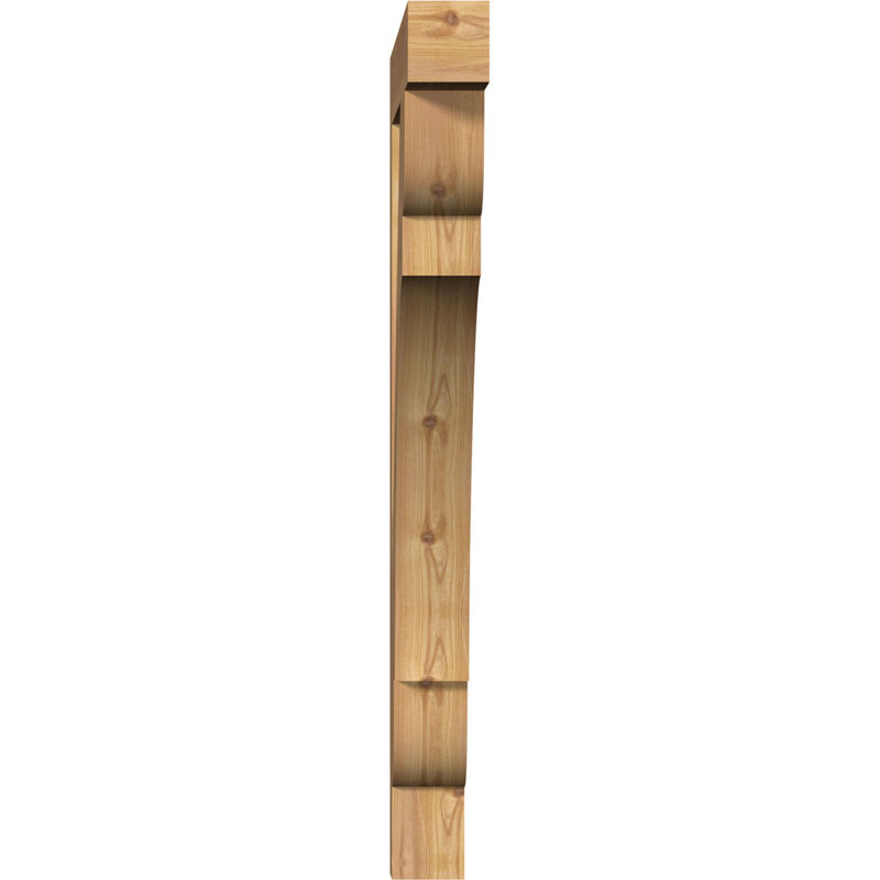 Olympic Block Bracket, 3 1/2"W Western Red Cedar (Smooth), 40"H  x 28"D