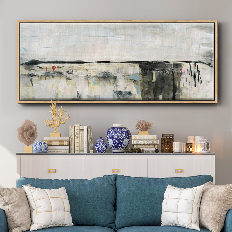 Valley View II- Framed Canvas, 8" H x 20" W