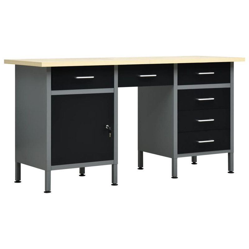 Établi noir 63 po x 23,6 po x 33,5 po