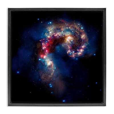 Vivid Nebula Galaxy Framed Floater Canvas Wall Art by Wild Apple Portfolio