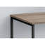Bureau d'ordinateur de 40 pouces pour la maison - Stratifié taupe, pieds en métal noir, table de bureau contemporaine avec support pour ordinateur portable, design moderne