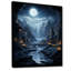 Moonlit Cliffside Mistery Landscape II - lune, art mural-944293877-977959731