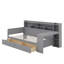 Structure de lit d'angle pour lit double avec rangement pour bibliothèque et bureau, lits de jour en bois avec 2 tiroirs, structure de lit capitaine avec bibliothèque et tête de lit-826812411-1048265828