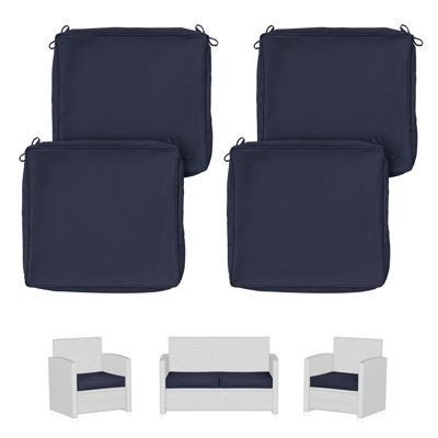 Housses de coussin d'extérieur pour chaise de salle à manger 17 x 16 x 2 (ensemble de 4 housses)