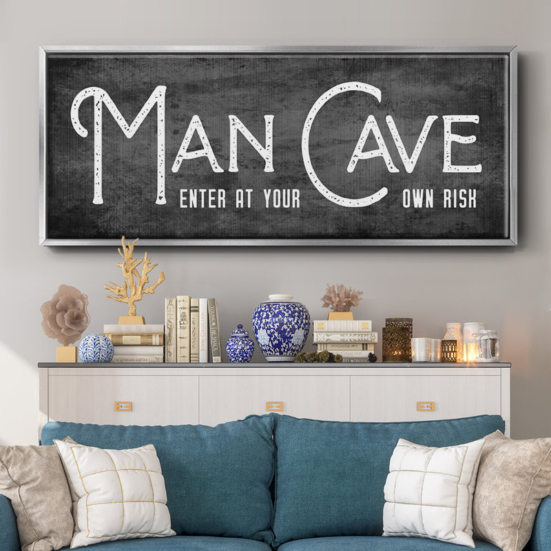 «Man Cave», toile encadrée
