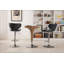 Tabouret de bar pivotant réglable avec base chromée-2144306947