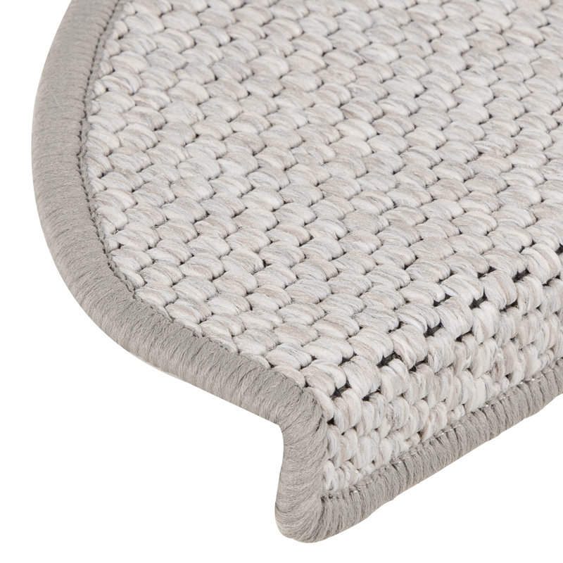 Shellson Non-Slip Stair Tread, Platina, Semi-Circle 21cm x 65cm