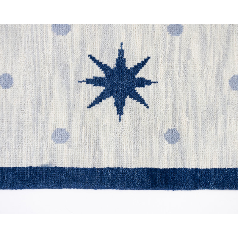 Lawson Hand Knotted Wool Starburst Area Rug, Square 12'