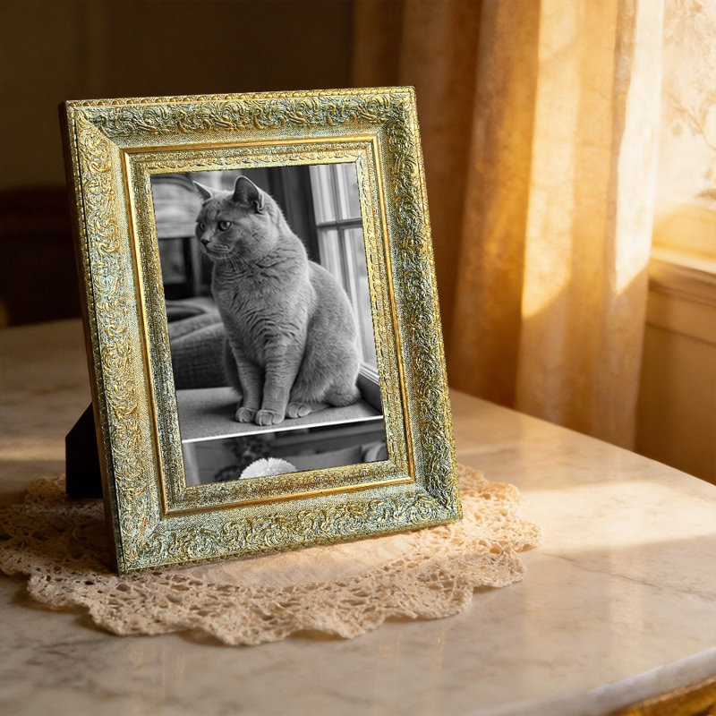 Cadre photo sophistiqué doré antique 1PC pour photos de 11 po x 14 po et tablette de bureau, Or antique, 1, 11 po x 14 po