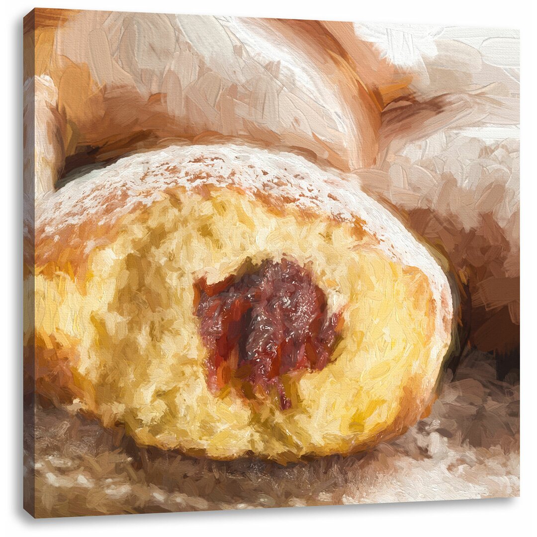 Leinwandbild Lecker gefüllte Krapfen