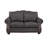 Stana 74" Genuine Leather Rolled Arm Loveseat with Nailhead Trim-20120009
