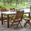 Table d'extérieur Fleur L 38 x l 68