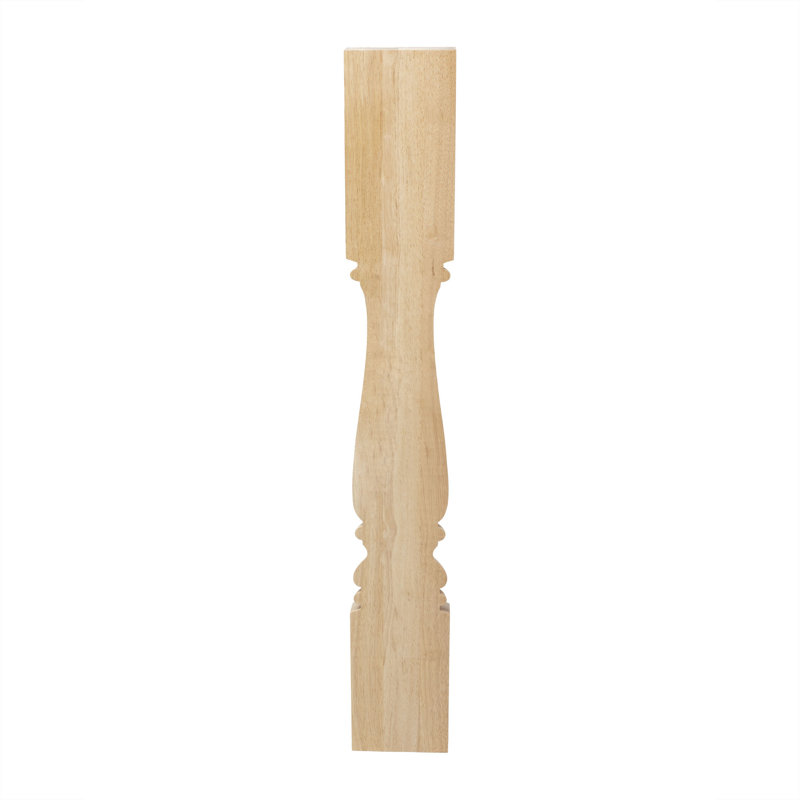 Traditional 35'' Rubberwood Unfinished Kitchen Island Leg 4-Pack