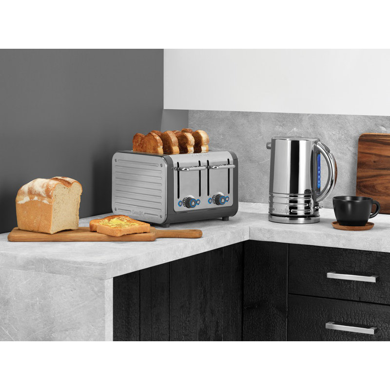 Dualit 2300W 1.5L Architect Kettle, Polished Steel/Grey