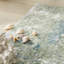 Abstract Green Blue Washable/Stain Guarded Area Rug-1741152464