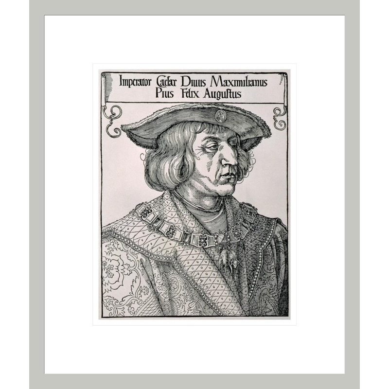 «Emperor Maximilian I of Allemagne (1459-1519)» par Albrecht Dürer, impression giclée encadrée, H 16,19 po x l 13,75 po