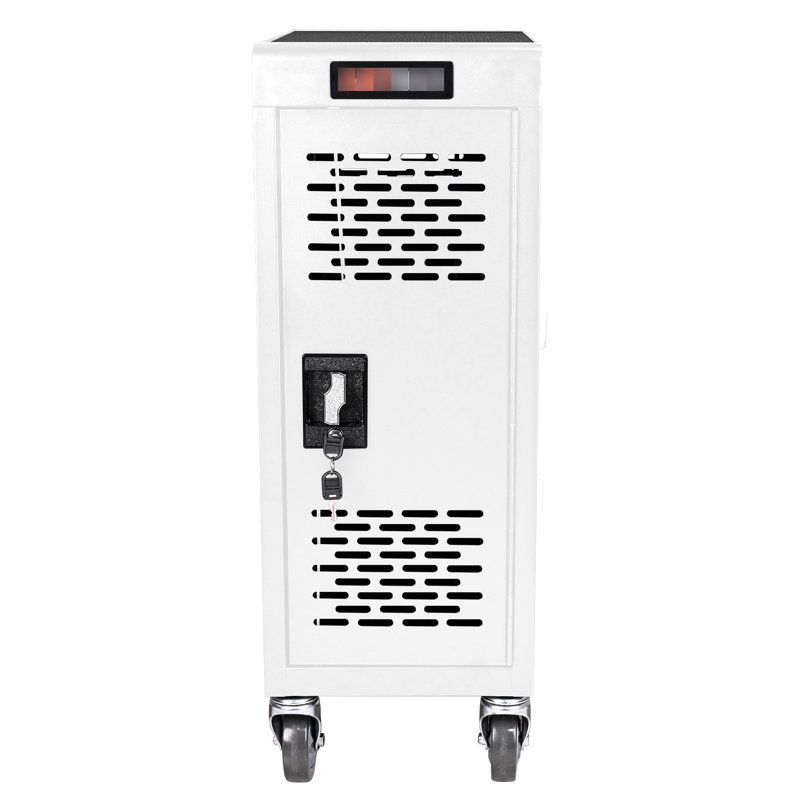 White Charging Cabinet For 16 Laptops & , Removable Locking, Strong Build Quality 16 Locking Unit - White, Fits Multiple Laptop Types Convenient