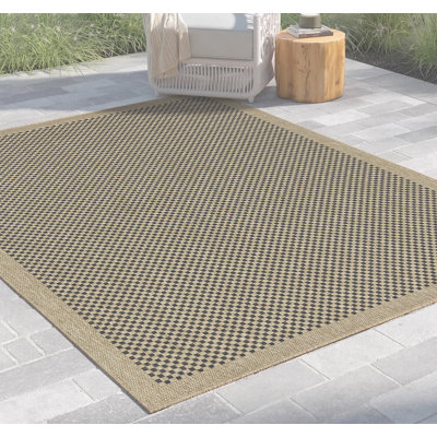 Tapis intérieur / extérieur noir Earth