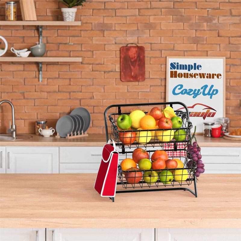Prep & Savour Doca Metal Fruit Basket