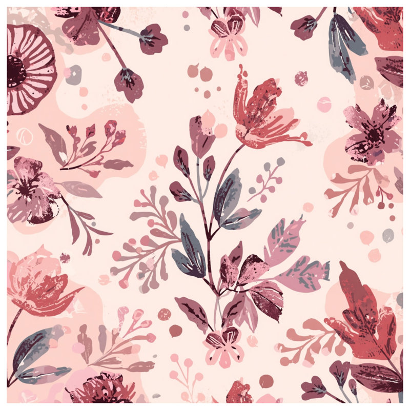 Couvertures à motif floral botanique, 50in W x 60in H