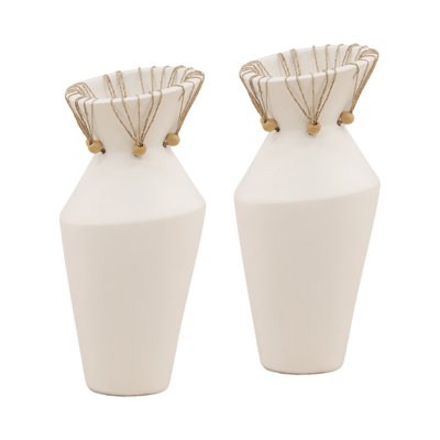 Tavi Vase Set of 2 White