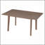 Table de salle à manger rustique 60 "- structure en bois massif, table de salle à manger moderne minimaliste pour cuisine, salle à manger, salon, noyer-1588281758