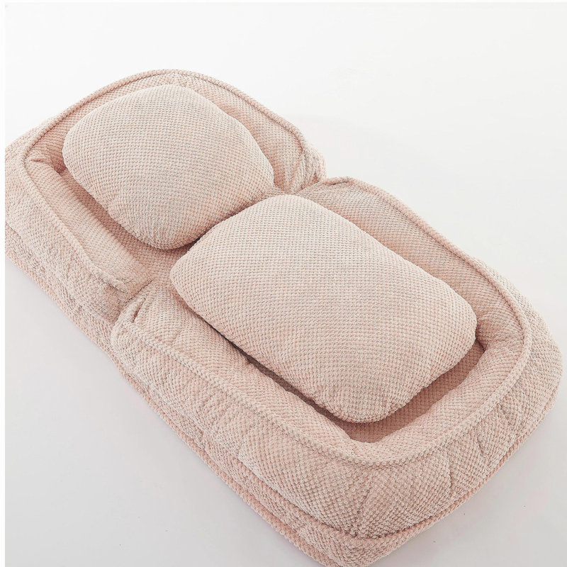 Lit pour chien humain, canapé paresseux, 5 positions réglables, s'asseoir, dormir, se plier, costume à mettre dans la chambre à coucher, salon, conception peu encombrante, rose