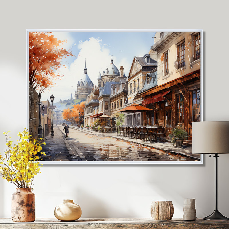 Québec, «French Beauty II», impression sur toile encadrée Québec, 16" H x 32" W, Cadre flottant blanc